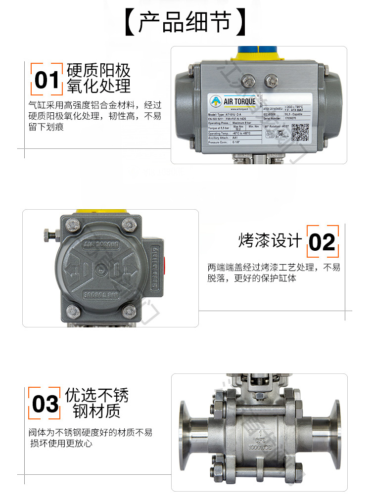 【AIRTORQUE】氣動(dòng)卡箍球閥/快裝球閥