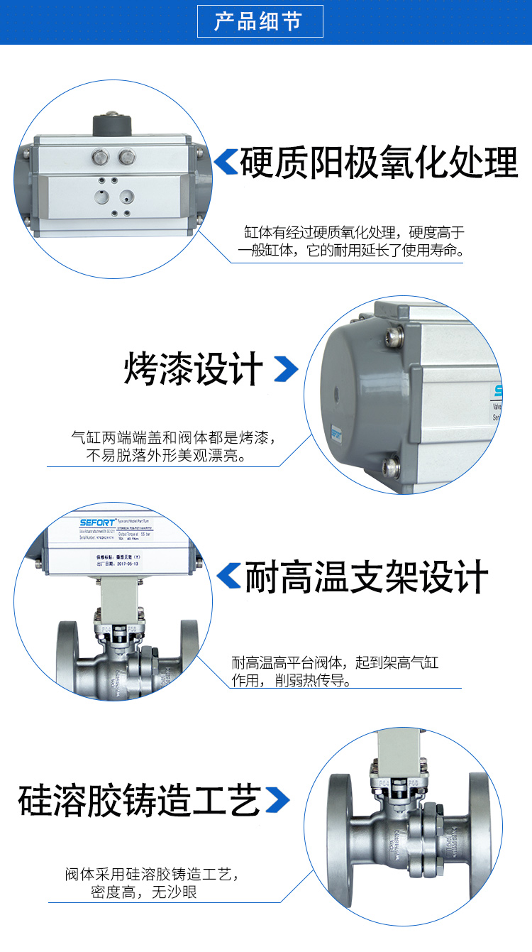 【SEFORT】氣動高溫蒸汽球閥