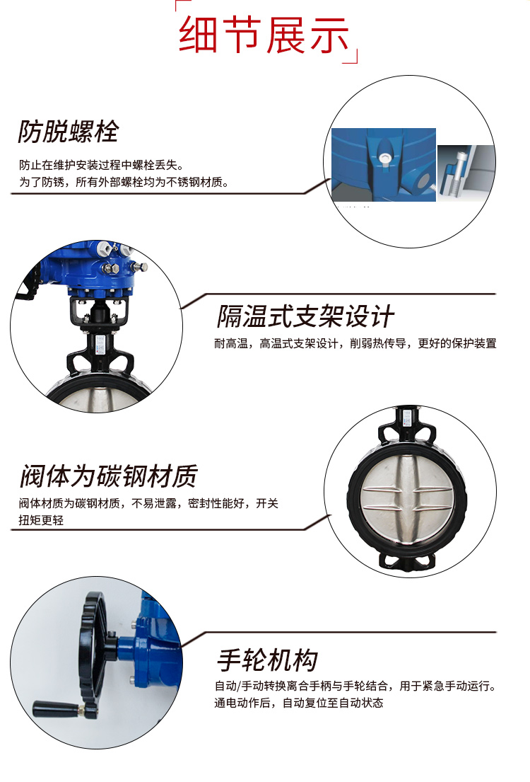 【i-Tork】電動對夾蝶閥帶手輪